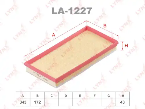 Фильтр воздушный LYNXAUTO LA-1227