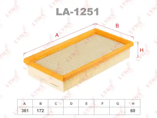 Фильтр воздушный LYNXAUTO LA-1251