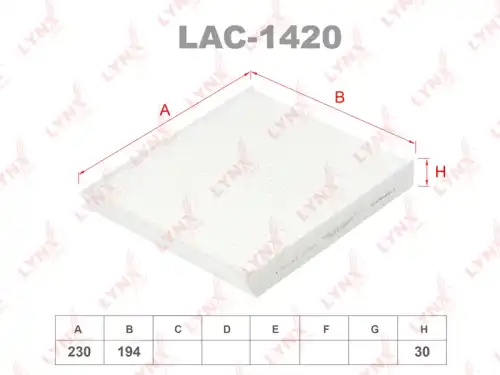 Салонный фильтр LYNXAUTO LAC-1420