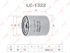 Фильтр масляный LYNXAUTO LC-1322