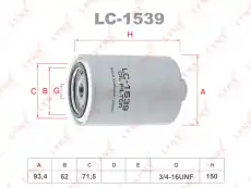 Фильтр масляный LYNXAUTO LC-1539