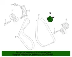 ролик обводной генератора Audi 95510211800 PORSCHE