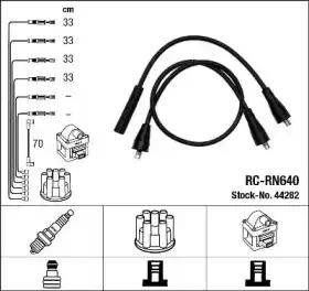 компл. высоковольт. проводов Ren 44282 NGK
