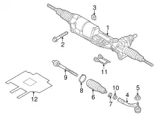 Рулевая рейка VAG 4G1423055BG