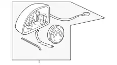 Корпус зеркала 1C1857508ABGRU VAG