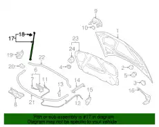 Амортизатор (упор) багажника VAG 8P0823359D