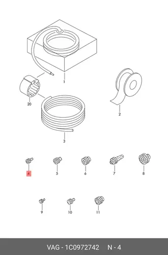 Уплотнитель 1C0972742 VAG