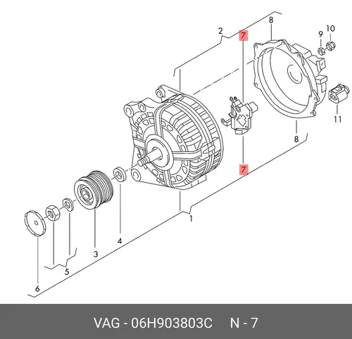 Регулятор напряжения 06H903803C VAG