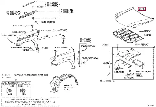 КАПОТ 53301-60700 TOYOTA / LEXUS