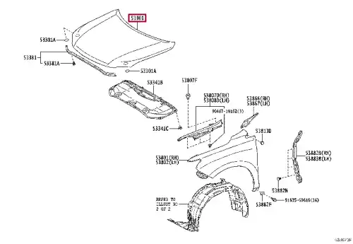 КАПОТ 5330148140 TOYOTA / LEXUS