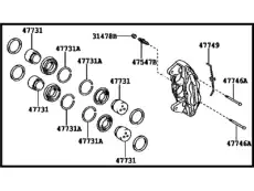 Суппорт тормозной TOYOTA / LEXUS 47750-60350
