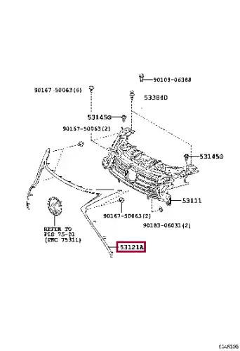  МОЛДИНГ 5312133090 TOYOTA / LEXUS