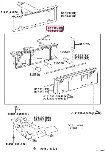 Фонарь задний TOYOTA / LEXUS 8155060422