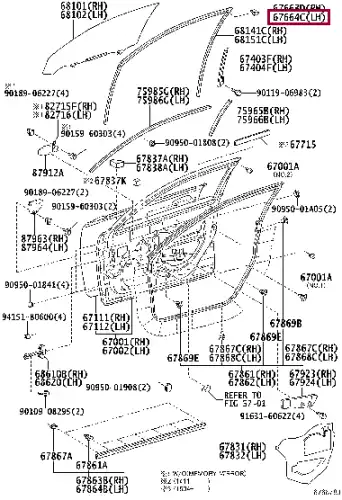  УПЛОТНИТЕЛЬ 6766476010 TOYOTA / LEXUS