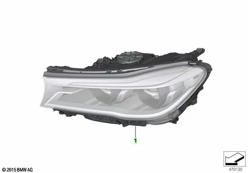 Фара BMW 63 11 7 408 704