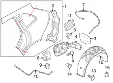 Крыло PORSCHE 95850398601GRV