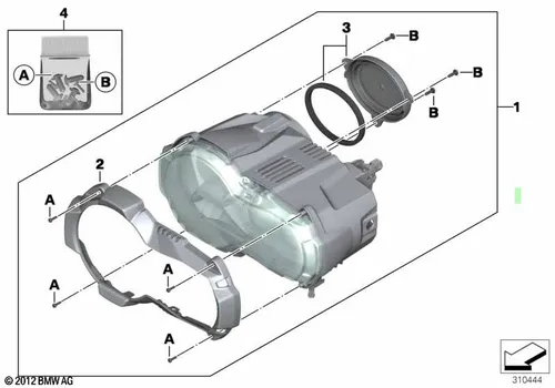 Фара BMW 63 12 8 526 016
