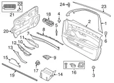 Обшивка двери кожа П Пд 51417273356 BMW