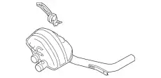 Глушитель задний 97011192303 PORSCHE
