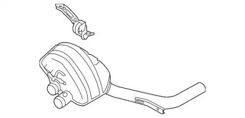 Глушитель задний 97011192303 PORSCHE