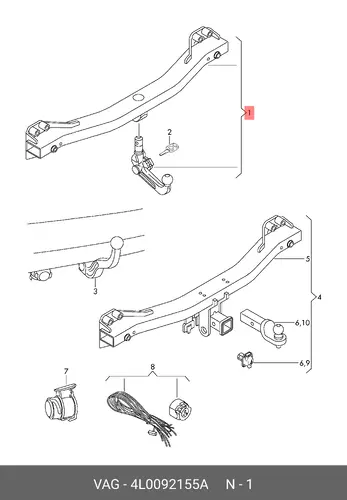 Фаркоп VAG 4L0092155A