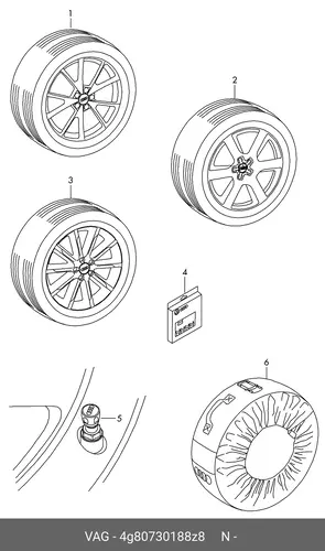 Колесо в сборе 4G8073018 8Z8 VAG