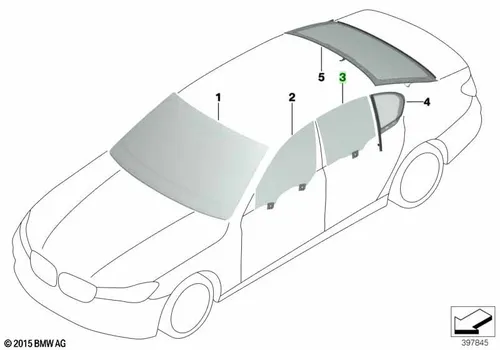 Боковое стекло 51357358914 BMW