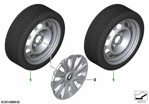 Колесо в сборе,зимнее 36112220103 BMW