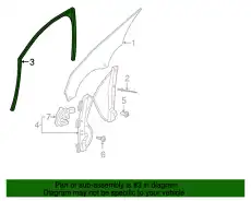 Уплотнитель двери JAGUAR T4N3115