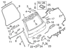 WIRING - TAILGATE LR064025 LAND ROVER