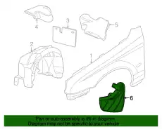Брызговики передние S-Type XR853820 JAGUAR