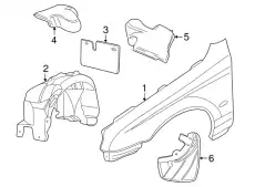 Брызговики передние S-Type XR853820 JAGUAR