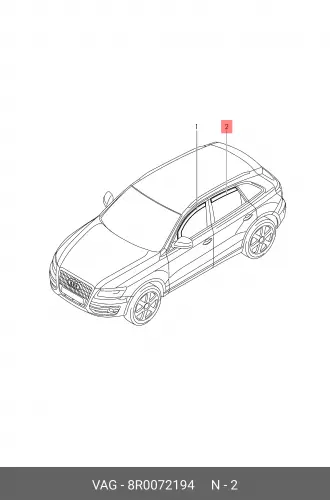 ДЕФЛЕКТОР АУДИ Q5 (VAG) 8R0072194
