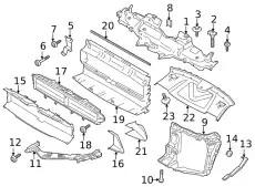 ПЛАНКА УСПОКОИТЕЛЯ 95B807890B PORSCHE