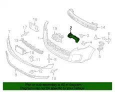 КРОНШТЕЙН ЛЕВОЙ БОКОВИНЫ ПЕРЕДНЕГО БАМПЕРА BT4Z-17C947-B FORD