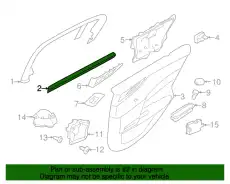 Уплотнитель двери JAGUAR T4N3119