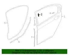Уплотнитель двери BMW 51337438020