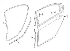 Уплотнитель двери BMW 51337438020