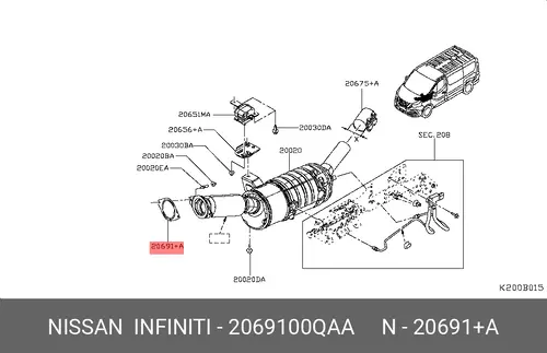 2069100QAA ПРОКЛАДКА NISSAN