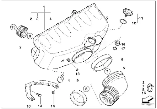 хомут ! \BMW 3' E46, 5' E60, E61 LCI, 6' E63, E64, Z3 E36, Z4 E85, E86 11 61 7 835 320