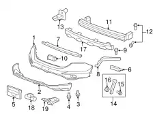 Кронштейн бампера переднего 71148SWA000 HONDA