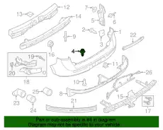 Заклепка (упаковка 4шт.) W713445-S300 FORD