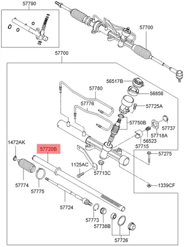 Рулевая рейка MOBIS 577201C000