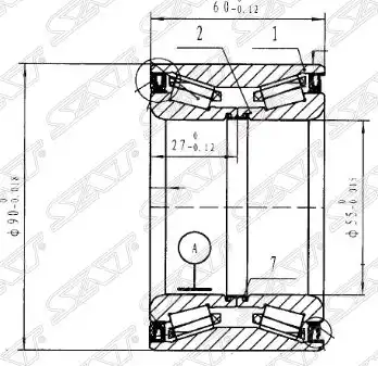 ST-3326.69 Подшипник ступицы пер. SAT