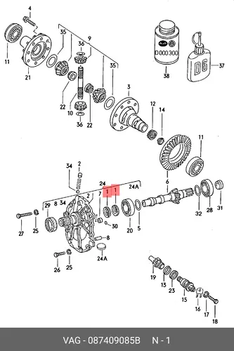 Уплотнит. кольцо 087409085B VAG