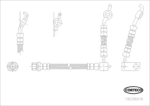Brake Hose 19036616 CORTECO