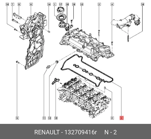 Прокладка ГБЦ RENAULT 132709416R