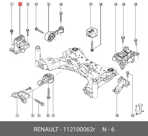 Engine Mounting 112100062R RENAULT