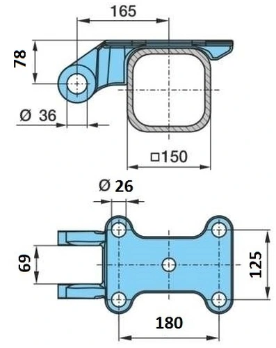 держатель (VB) 36/A125/B180!\ 03.189.15.57.0 BPW