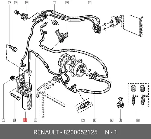Осушитель кондиционера RENAULT 8200052125